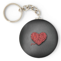 Warrpaed Red Heart Key Chains