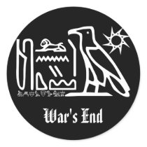 War's End Hieroglyph Goth Stickers