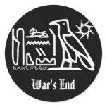 War's End Hieroglyph Goth Stickers