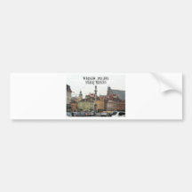 WARSAW POLAND STARE MIASTO OLD TOWN BUMPER STICKERS