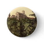 Wartburg, from Eisenach Castle, Thuringia, Germany Button