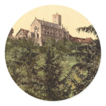 Wartburg, from Eisenach Castle, Thuringia, Germany Stickers