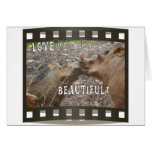 WARTHOG LOVE IS BEAUTIFUL KISS GREETING CARD