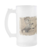 Warthog Pair Frosted Beer Mug