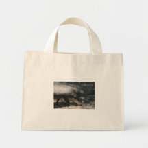 Warthog walking by palmetto tote bag