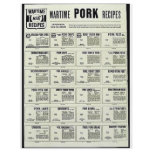 Wartime Pork Recipes Full Color Flyer