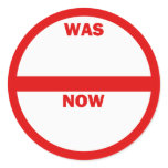 WAS - NOW Retail Sales Sticker