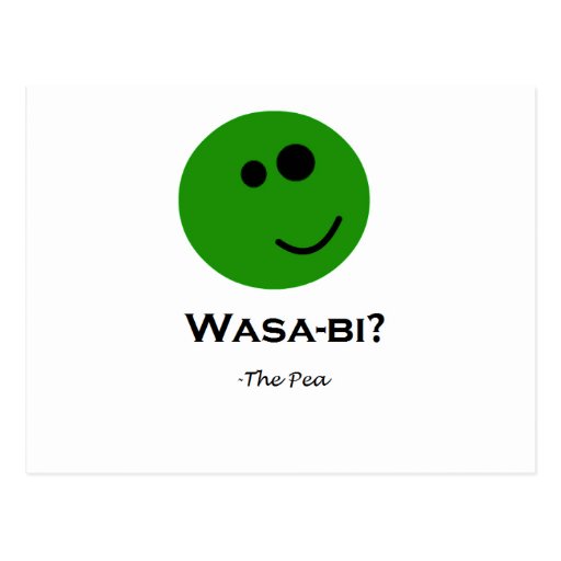 Wasabi Pea funny Postcard Zazzle