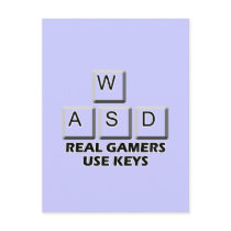 WASD - Real Gamers Use Keys postcards