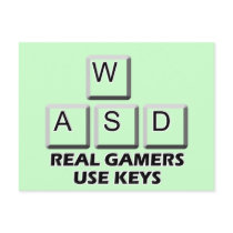 WASD - Real Gamers Use Keys Post Cards