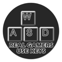 WASD - Real Gamers Use Keys Sticker