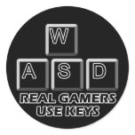 WASD - Real Gamers Use Keys Sticker