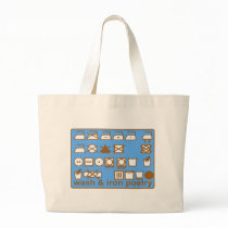 WASH AND IRON POETRY PICTOGRAMS BAG