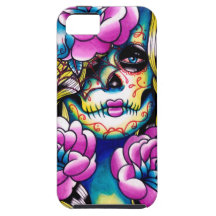 Wash Away Sugar Skull Girl iPhone 5 Case