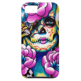 Wash Away Sugar Skull Girl iPhone 5 Case