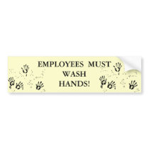 Wash Hands Bathroom Sticker Bumper Sticker