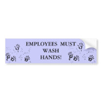 Wash Hands Bathroom Sticker Bumper Sticker