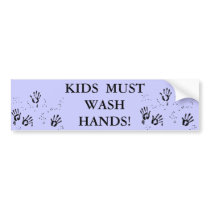 Wash Hands Bathroom Sticker Bumper Sticker