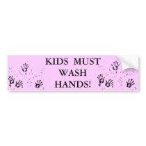 Wash Hands Bathroom Sticker Bumper Sticker