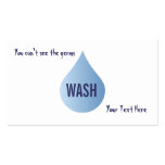 WASH hands blue rain drop clean water card Business Card Templates