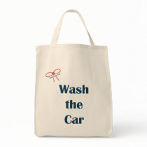 Wash The Car Reminders Canvas Bag
