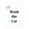 Wash The Car Reminders Business Card Templates