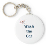 Wash The Car Reminders Key Chain