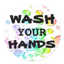 WASH YOUR HANDS sticker