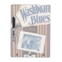Washboard Blues Vintage Song sheet Cover Dry Erase Board