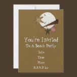Washed Ashore Beach Party Invitation invitations