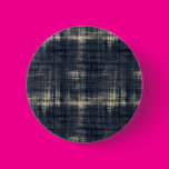 Washed Out Dark Blue Fabric Pinback Button