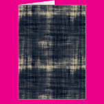 Washed Out Dark Blue Fabric Greeting Cards