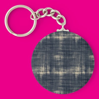 Washed Out Dark Blue Fabric Key Chains Zazzle_keychain