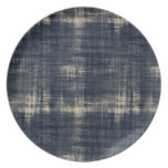 Washed Out Dark Blue Fabric Plate