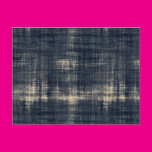 Washed Out Dark Blue Fabric Postcard