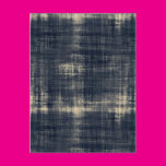 Washed Out Dark Blue Fabric Postcard