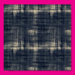 Washed Out Dark Blue Fabric Posters