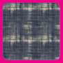 Washed Out Dark Blue Fabric Square Stickers