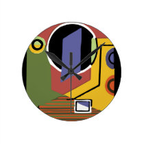 Washer in Abstract Round Wallclocks
