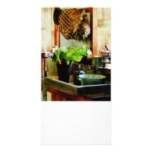 Washing Garden Greens Picture Card