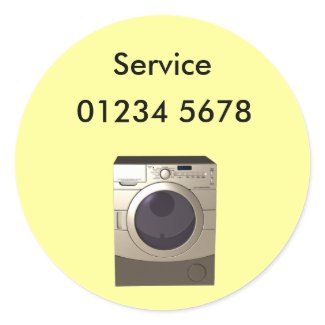 Washing machine repair service tag sticker