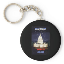 Washington American Airlines Key Chain