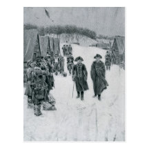 Washington and Steuben at Valley Forge Post Card