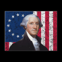 Washington and The American Flag postcards