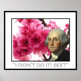 Washington and the cherry tree print