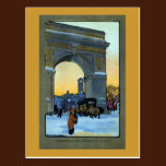 Washington Arch at Winter Twilight postcards
