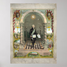 "Washington as  a Freemason" poster/print
