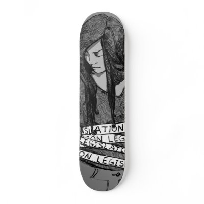 Washington Body Check Skate Board Deck by girlvsrobot