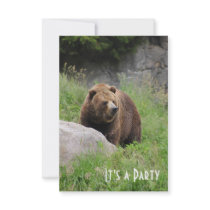 Washington Brown Bear - Party Invitation