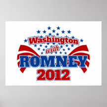Washington con Romney 2012 Impresiones